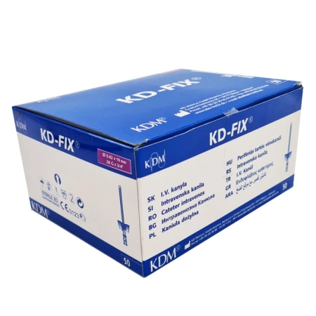 Wenflon fioletowy 26G 0,62mm x 19mm kaniula dożylna KD-Fix 50szt