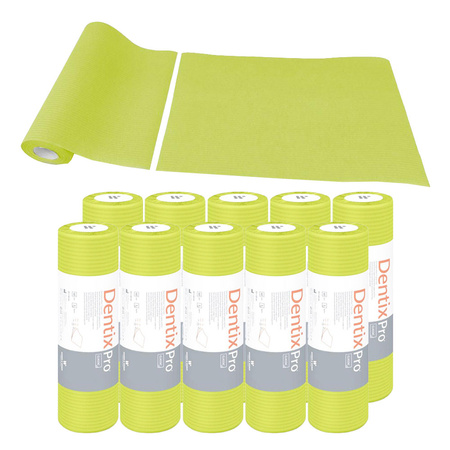 Serweta dentystyczna na rolce 33cm x 48cm limonkowa podfoliowana 54g DentixPro 400szt