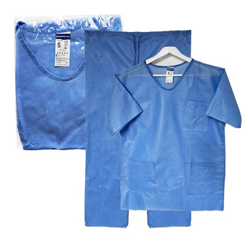 Ubranie chirurgiczne S jednorazowe SMS 40g z kieszeniami 10szt