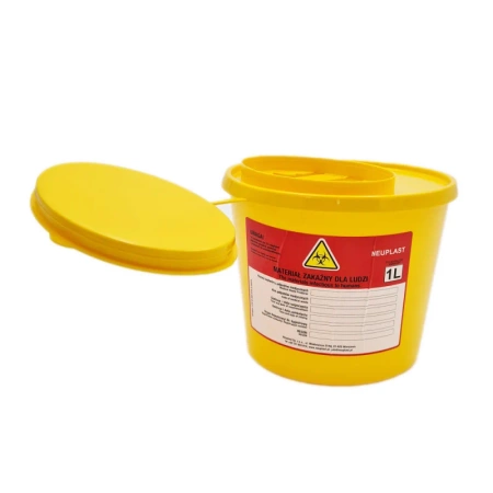 Pojemnik na odpady medyczne 1l żółty Neuplast 1szt