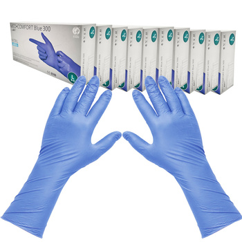 Rękawiczki nitrylowe L niebieskie Ampri Blue 300 100sztuk karton 10op