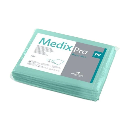 Prześcieradło jednorazowe 77cm x 210cm zielone podfoliowane 54g MedixPro 40szt