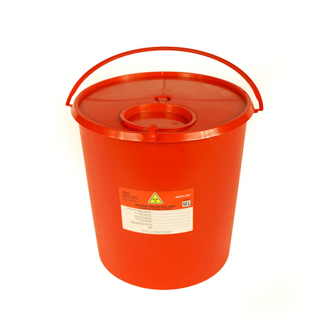 Pojemnik na odpady medyczne 10l czerwony Neuplast 1szt