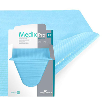 Podkład higieniczny 33cm x 48cm niebieski podfoliowany 54g MedixPro 80szt