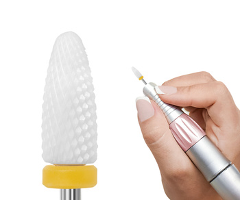 Frez Ceramiczny, Stożek 3/32″ TORCH CYLINDER (XF) bardzo delikatny (żółty)