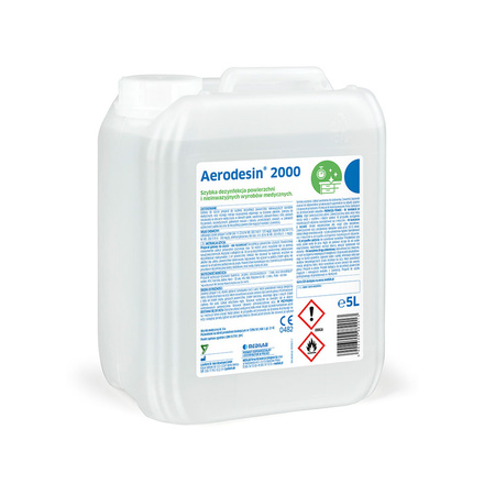 Płyn Aerodesign 2000 do szybkiej dezynfekcji powierzchni nieinwazyjnych 5l