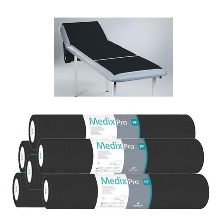 Podkład higieniczny na rolce 60cm x 50cm czarny podfoliowany 54g MedixPro 480szt