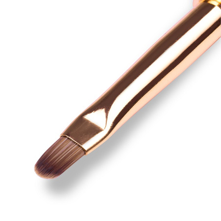 Pędzelek do żelu z kryształkami Clavier 6mm, złoty