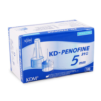 Igły do penów insulinowych 31G 5mm x 0,25mm KDM KD-Penofine 100szt