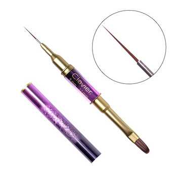 Pędzelek dwustronny 2w1 do zdobień i żelu Clavier nr.011