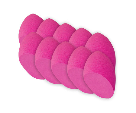 Zestaw 10szt. Gąbka Super Miękka do Makijażu Blender Ścięta - Róż