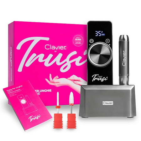 Frezarka mobilna by Trusi, akumulatorowa do paznokci, manicure 65W - 35000 RPM, zielona