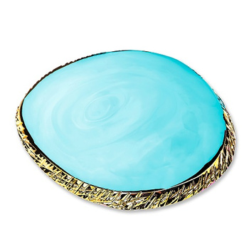 Kamień żywiczny do mieszania lakierów ozdób żeli paletka na klej do rzęs - kolor niebieski