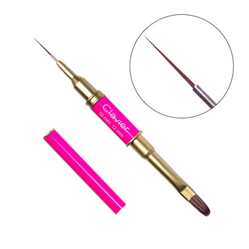 Pędzelek dwustronny do zdobień i żelu MAGENTA Clavier 12mm