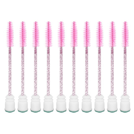 Szczoteczka do rzęs w etui - spiralka, 10szt. RAINBOW