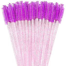 Szczoteczka Spiralka - do Rzęs, 50 szt. - różowa, kryształ