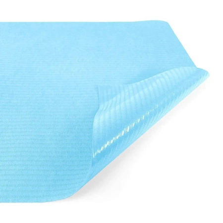 Prześcieradło jednorazowe 150cm x 210cm niebieskie podfoliowane 54g MedixPro 5szt