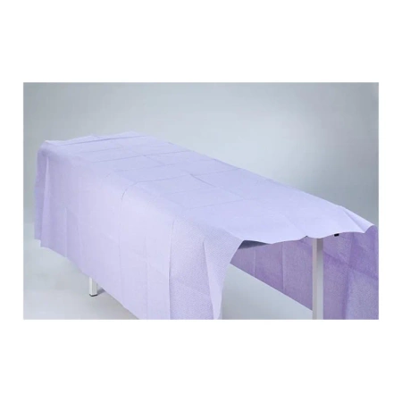 Prześcieradło jednorazowe 150cm x 210cm fioletowe podfoliowane 54g MedixPro 20szt
