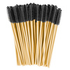 Szczoteczka Spiralka - do Rzęs i Brwi, 50 szt. - złoto-czarna