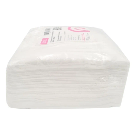 Chusteczki kosmetyczne z włókniny gładkie białe 25cm x 38cm 100 szt