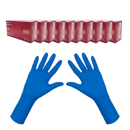 Rękawiczki lateksowe XL niebieskie Mercator Ambulance High Risk 50szt karton 10op