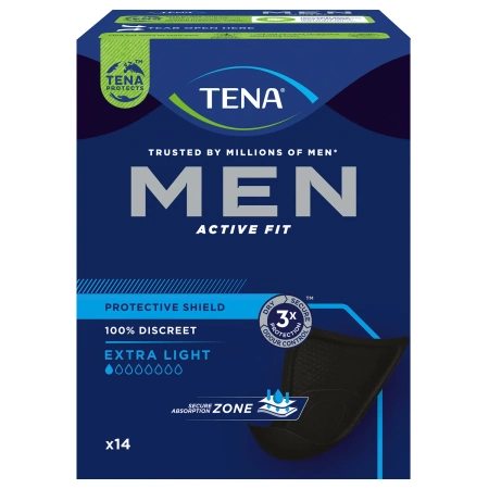 Wkłady anatomiczne dla mężczyzn TENA Men Active Fit Level 0 Extra Light 14 szt