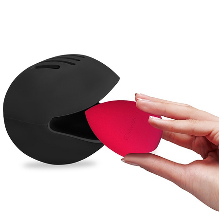 Silikonowe etui na gąbkę do makijażu, osuszacz, black, 1szt.