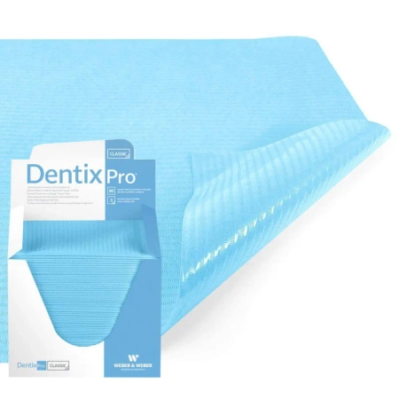 Serweta dentystyczna 33cm x 48cm niebieska podfoliowana 54g DentixPro 480szt