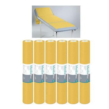 Podkład higieniczny na rolce 70cm x 50cm żółty podfoliowany 54g MedixPro 480szt