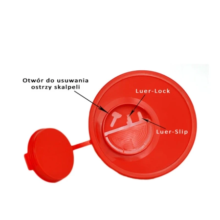 Pojemnik na odpady medyczne 30l czerwony Intergos 10szt