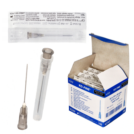 Igły iniekcyjne 24G 0,55mm x 25mm KDM KD-Fine 100szt