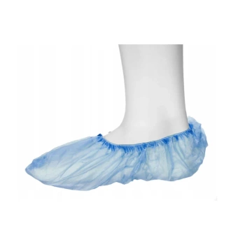 Ochraniacze medyczne na buty foliowe niebieskie krótkie 100szt (50par)