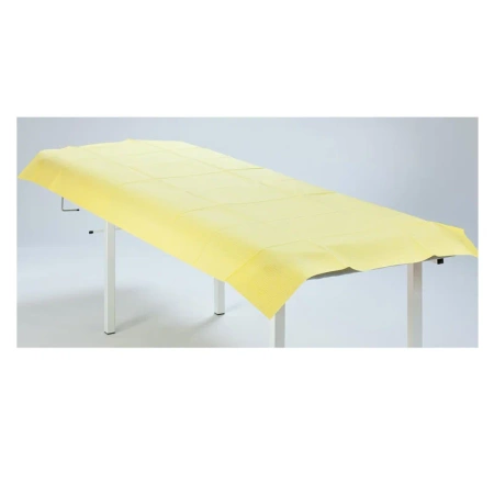 Prześcieradło jednorazowe 77cm x 210cm żółte podfoliowane 54g MedixPro 40szt
