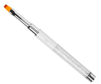 Pędzelek Do Żelu z Cyrkoniami #6 KRYSZTAŁKI - Perłowy