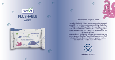 Chusteczki do higieny osobistej SanaSet Flushable Wipes
