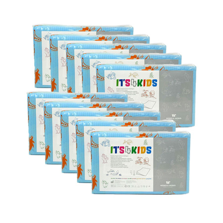 Podkład na przewijak dla niemowląt 50cm x 60cm niebieski podfoliowany 54g Its4kids 400szt