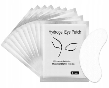 Płatki pod Oczy - 100szt. Eye Gel Patch, HydroGel, do Rzęs SREBRNO-CZARNE