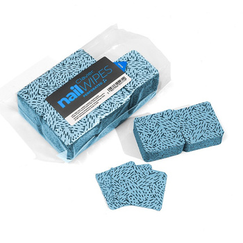 Perforowane waciki do paznokci, bezpyłowe Clavier Nail Wipes - 600 szt., niebieskie