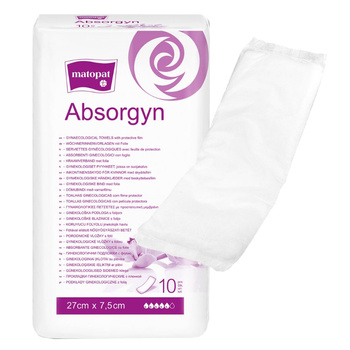 Podkład ginekologiczny z folią dla kobiet 27cm x 7,5cm Absorgyn niejałowy 10 szt