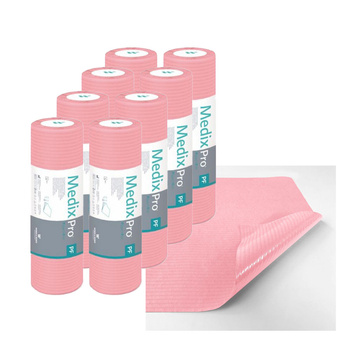 Podkład higieniczny na rolce 38cm x 50cm różowy podfoliowany 54g MedixPro 640szt