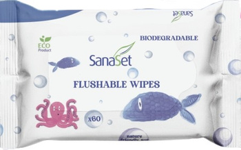 Chusteczki do higieny osobistej SanaSet Flushable Wipes