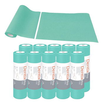 Serweta dentystyczna na rolce 33cm x 48cm zielona podfoliowana 54g DentixPro 400szt