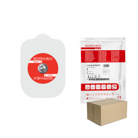 Elektrody do badań wysiłkowych dla dzieci EKG EK-S 35 PSG ST pianka żel stały 35mm x 50mm 50szt wielopak 30op