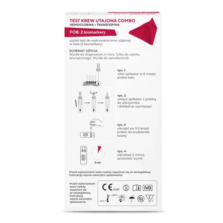 Krew utajona w kale FOB test combo (hemoglobina i transferyna) 1szt