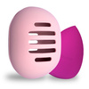 Silikonowe etui na gąbkę do makijażu, osuszacz, pink, 1szt.