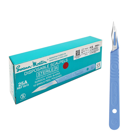 Skalpel chirurgiczny 25A sterylny 10szt stal nierdzewna Swann-Morton