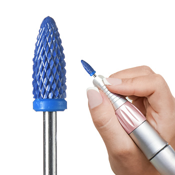 Frez ceramiczny granatowy LONG BULLET M - stożek średni (niebieski)