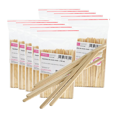 Szpatułka drewniana mała, szpatułka kosmetyczna do wosku 100szt x 10op