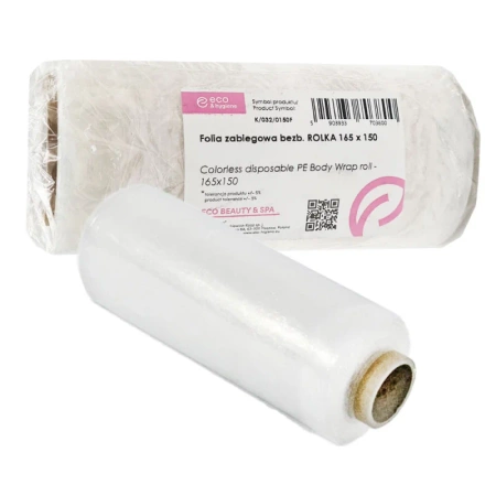 Folia kosmetyczna do zabiegów kosmetycznych na rolce 16,5cm x 150m 1 rolka