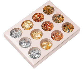 Folia Płatki do Zdobień Paznokci - Złota - 01